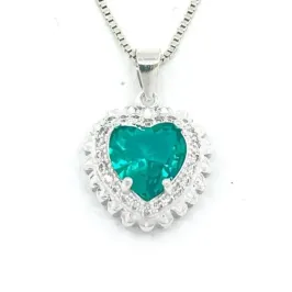 GARGANTILHA CORAÇÃO ZIRCONIA AZUL BEBE