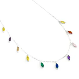 GARGANTILHA ZIRC. GOTAS COLOR