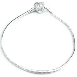 PULSEIRA DE BERLOQUE TAMBOR CORAÇÃO CRAVEJADO