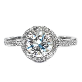 ANEL MOISSANITE SOLITÁRIO PRATA