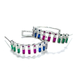 BRINCO ARGOLA CRAVE MULTICOLOR