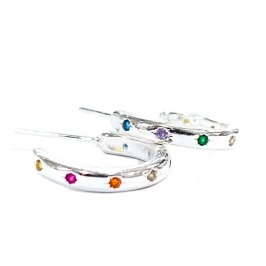 BRINCO ARGOLA ZIRCO COLOR