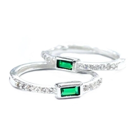 BRINCO ARGOLA ZIRCO VERDE