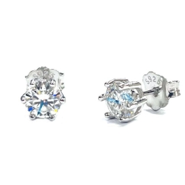 BRINCO MOISSANITE PONTO DE LUZ PRATA