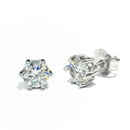 BRINCO MOISSANITE PONTO DE LUZ PRATA