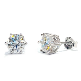 BRINCO MOISSANITE PONTO DE LUZ PRATA