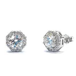 BRINCO MOISSANITE PONTO DE LUZ PRATA