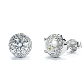 BRINCO MOISSANITE PONTO DE LUZ PRATA CRAVE