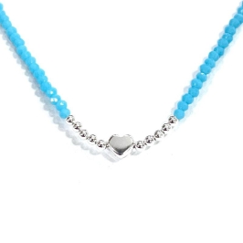 CHOKER AZUL CORAÇÃO