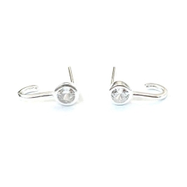 BRINCO ZIRCONIA COM MEIA ARGOLA