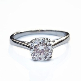 ANEL MOISSANITE SOLITÁRIO PRATA