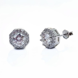 BRINCO MOISSANITE PONTO DE LUZ PRATA