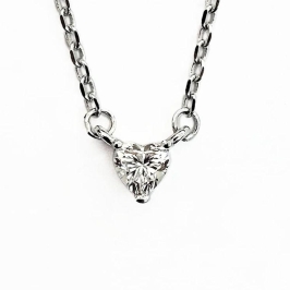 GARGANTILHA MOISSANITE CORAÇÃO PRATA