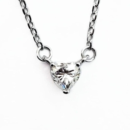 GARGANTILHA MOISSANITE CORAÇÃO PRATA