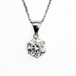 GARGANTILHA MOISSANITE PRATA