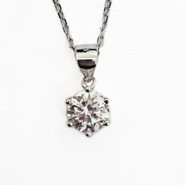 GARGANTILHA MOISSANITE PRATA