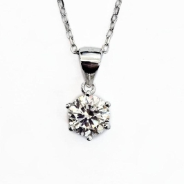 GARGANTILHA MOISSANITE PRATA