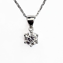 GARGANTILHA MOISSANITE PRATA