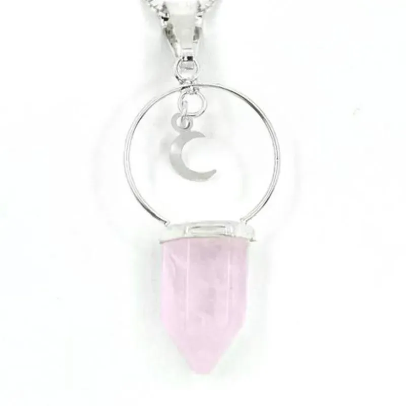 GARGANTILHA LUA QUARTZO ROSA