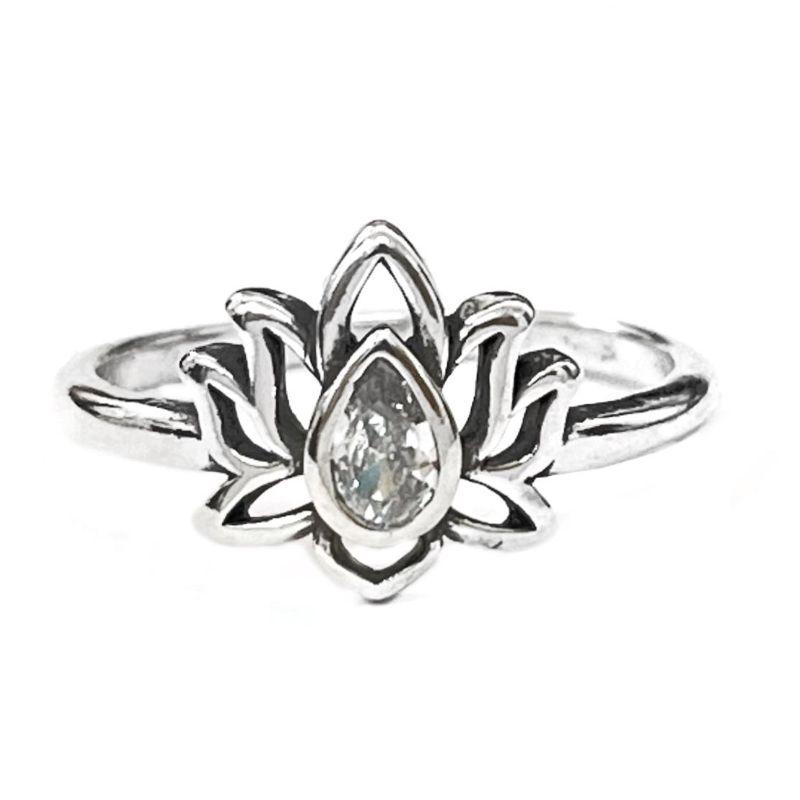 ANEL FLOR DE LÓTUS ZIRCO