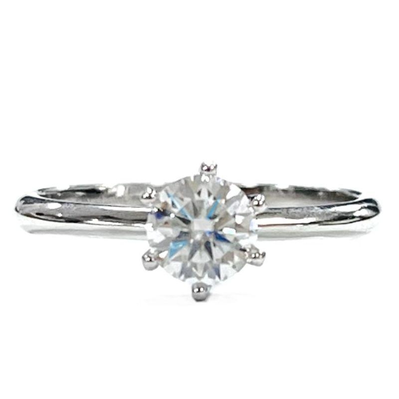 ANEL MOISSANITE SOLITÁRIO PRATA