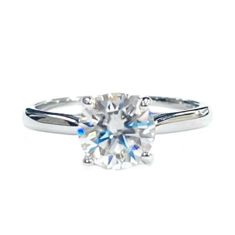 ANEL MOISSANITE SOLITÁRIO PRATA