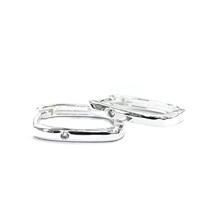 BRINCO ARGOLA QUADRADA ZIRCO