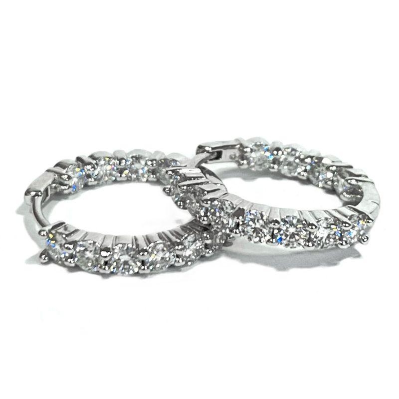 BRINCO MOISSANITE ARGOLA PRATA
