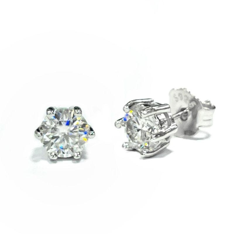 BRINCO MOISSANITE PONTO DE LUZ PRATA