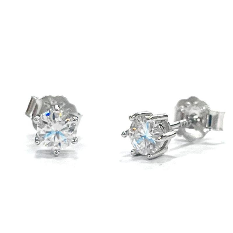 BRINCO MOISSANITE PONTO DE LUZ PRATA