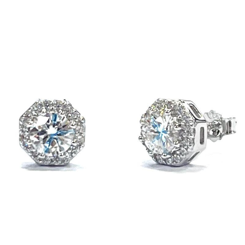 BRINCO MOISSANITE PONTO DE LUZ PRATA