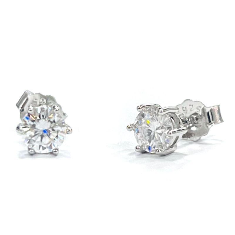 BRINCO MOISSANITE PONTO DE LUZ PRATA