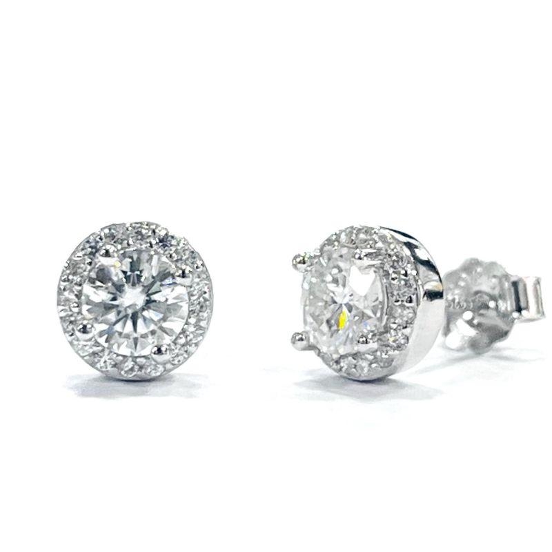 BRINCO MOISSANITE PONTO DE LUZ PRATA CRAVE