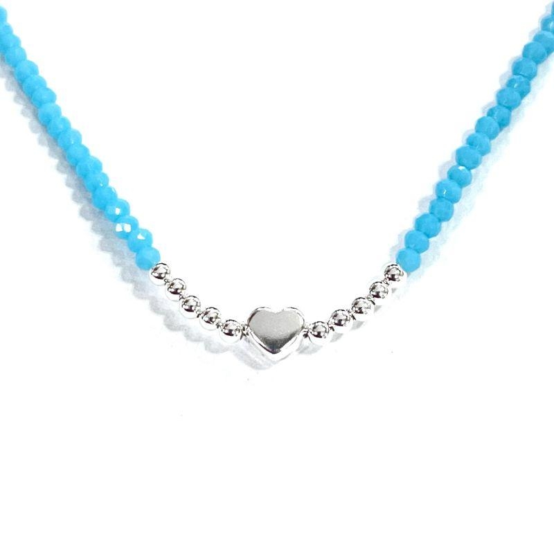 CHOKER AZUL CORAÇÃO