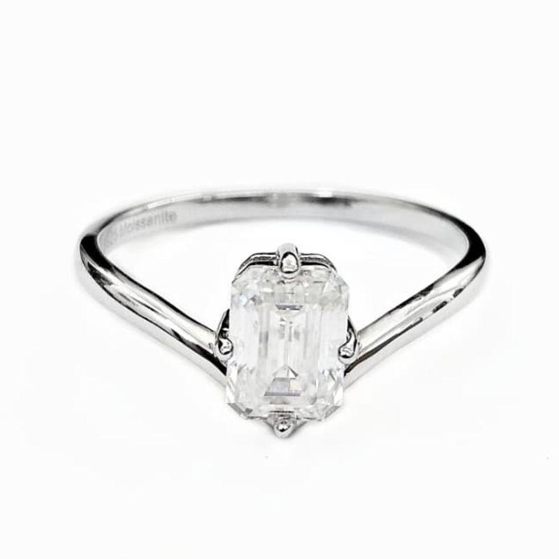 ANEL MOISSANITE SOLITÁRIO PRATA
