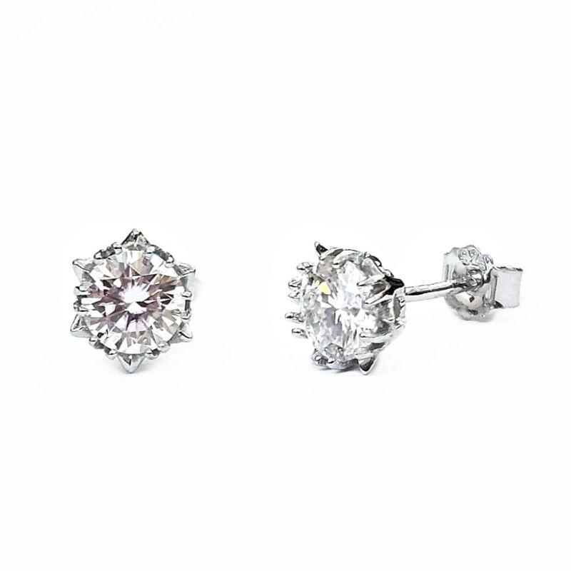 BRINCO MOISSANITE PONTO DE LUZ PRATA