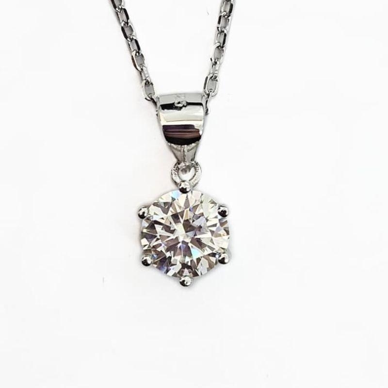 GARGANTILHA MOISSANITE PRATA