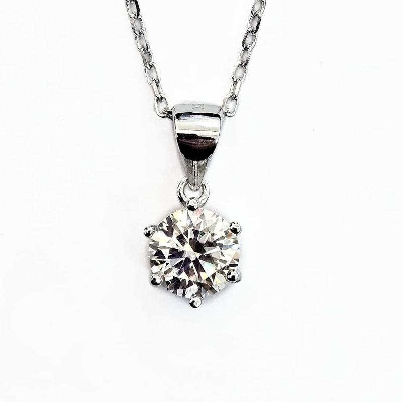 GARGANTILHA MOISSANITE PRATA