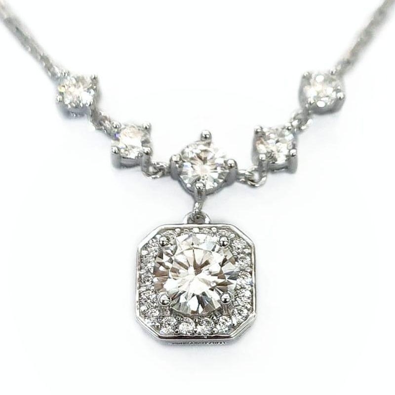 GARGANTILHA MOISSANITE PRATA
