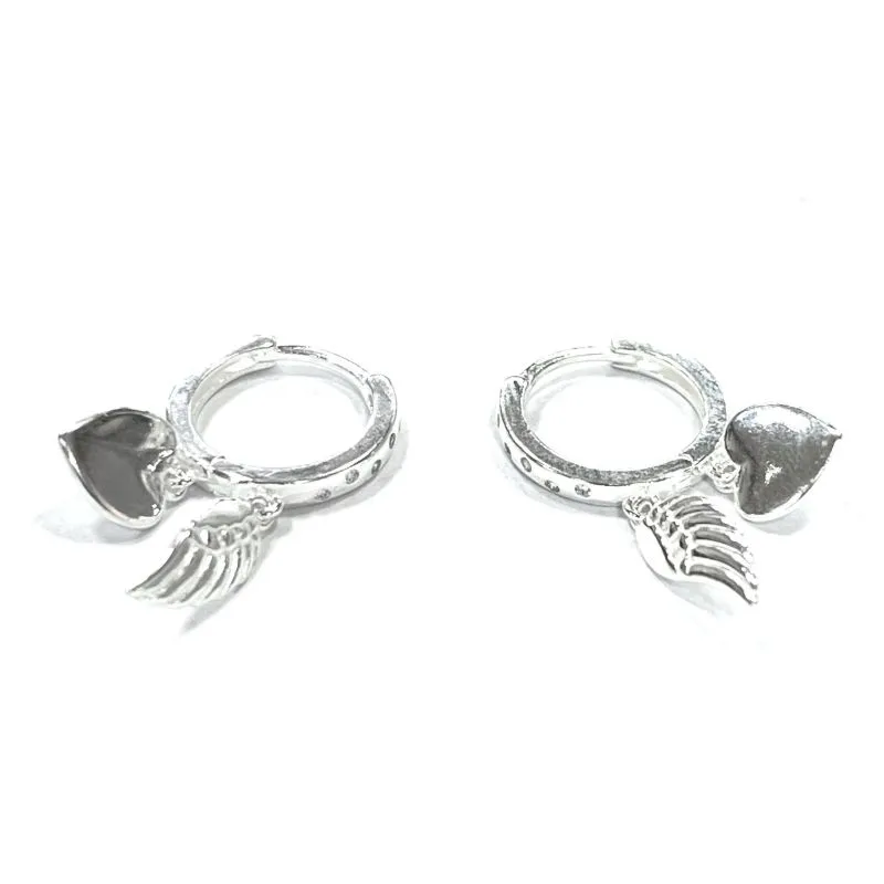 BRINCO ARGOLA ASA E CORAÇAO