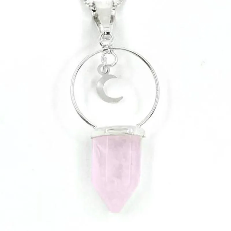 GARGANTILHA LUA QUARTZO ROSA