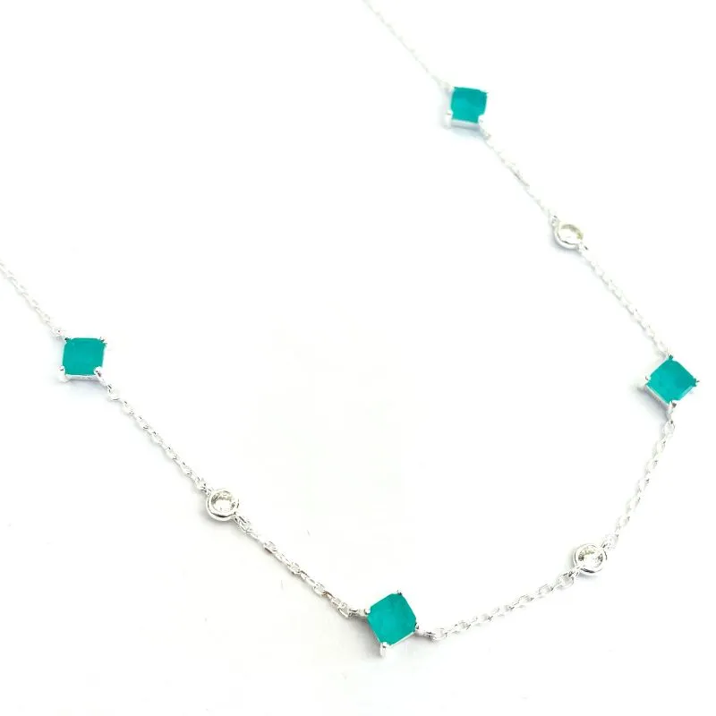 GARGANTILHA ZIRC. VERDE AGUA