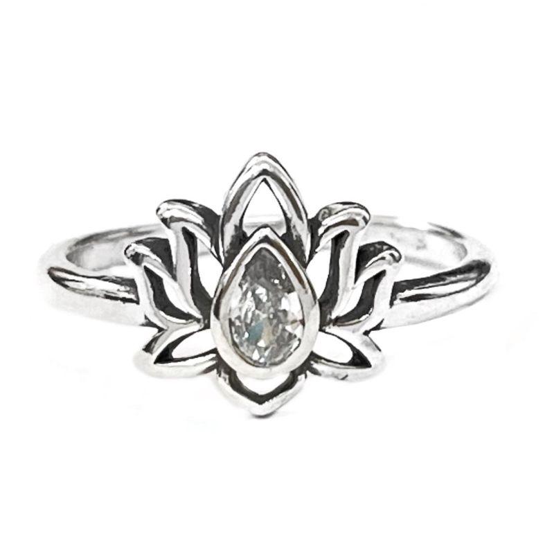 ANEL FLOR DE LÓTUS ZIRCO