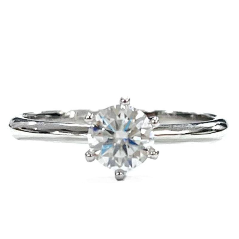 ANEL MOISSANITE SOLITÁRIO PRATA