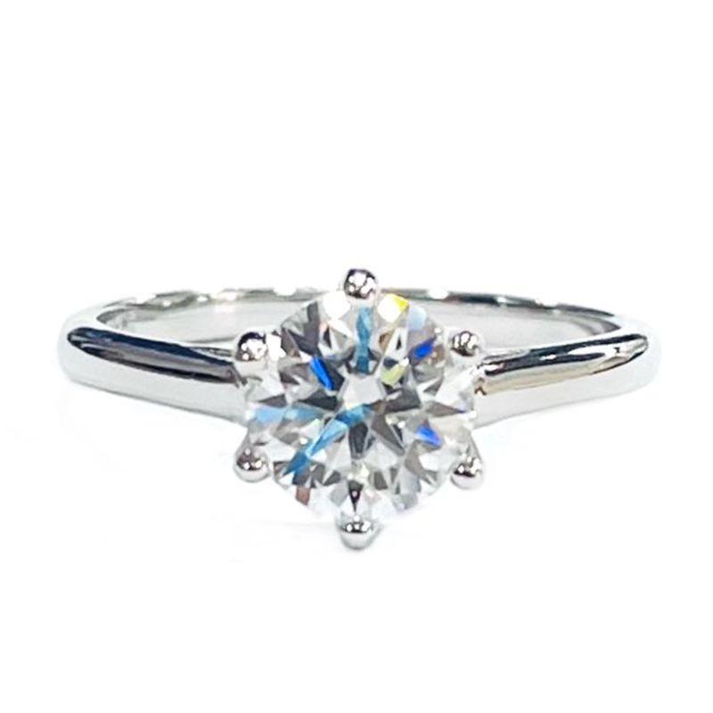 ANEL MOISSANITE SOLITÁRIO PRATA