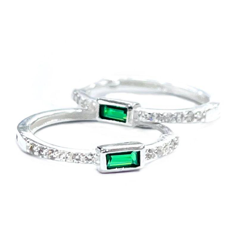 BRINCO ARGOLA ZIRCO VERDE