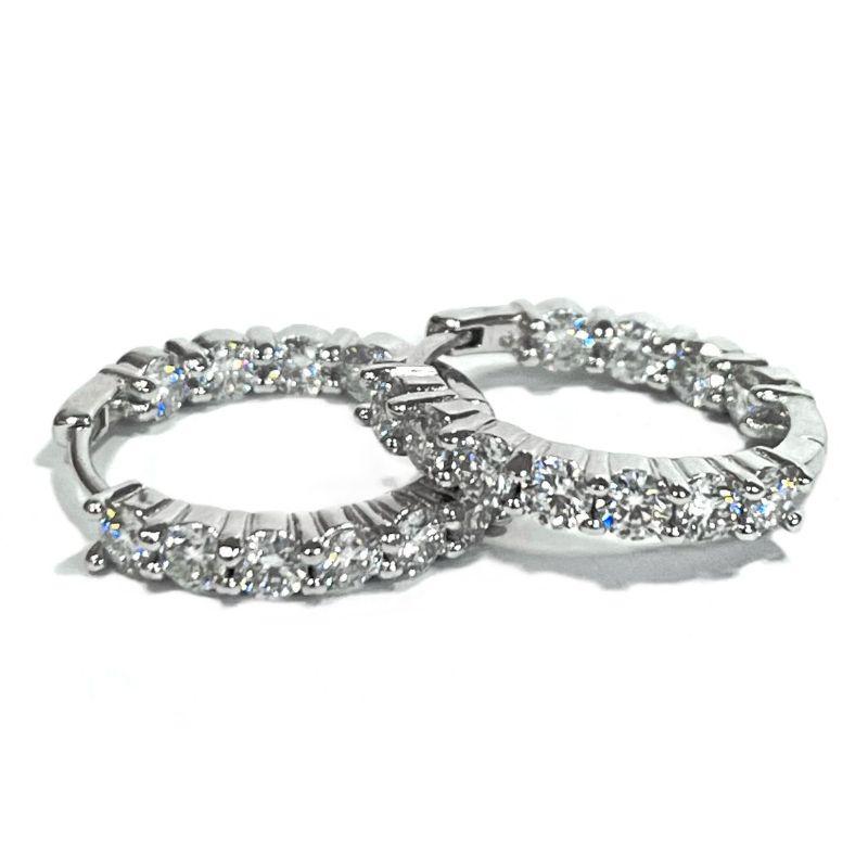 BRINCO MOISSANITE ARGOLA PRATA