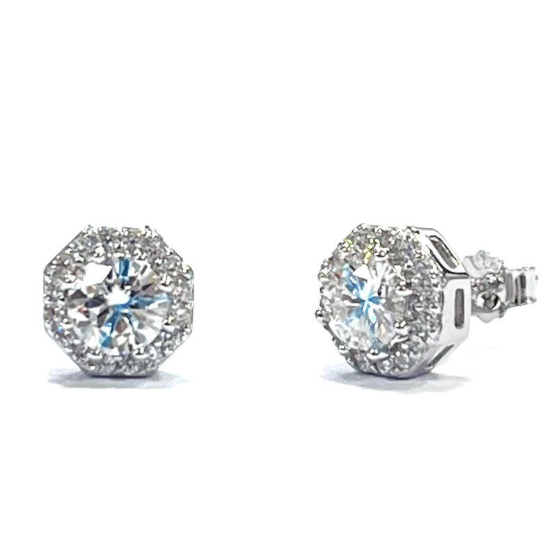 BRINCO MOISSANITE PONTO DE LUZ PRATA