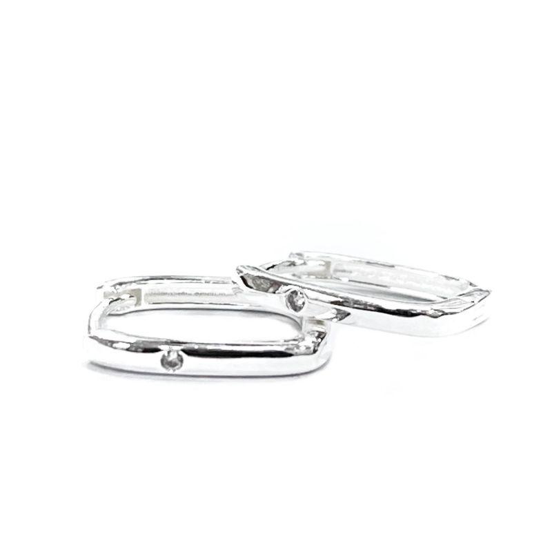 BRINCO ARGOLA QUADRADA ZIRCO