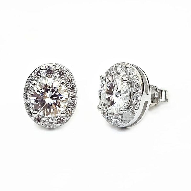 BRINCO MOISSANITE PONTO DE LUZ PRATA